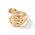 ANILLO DE ACERO MARTILLADO ABIERTO