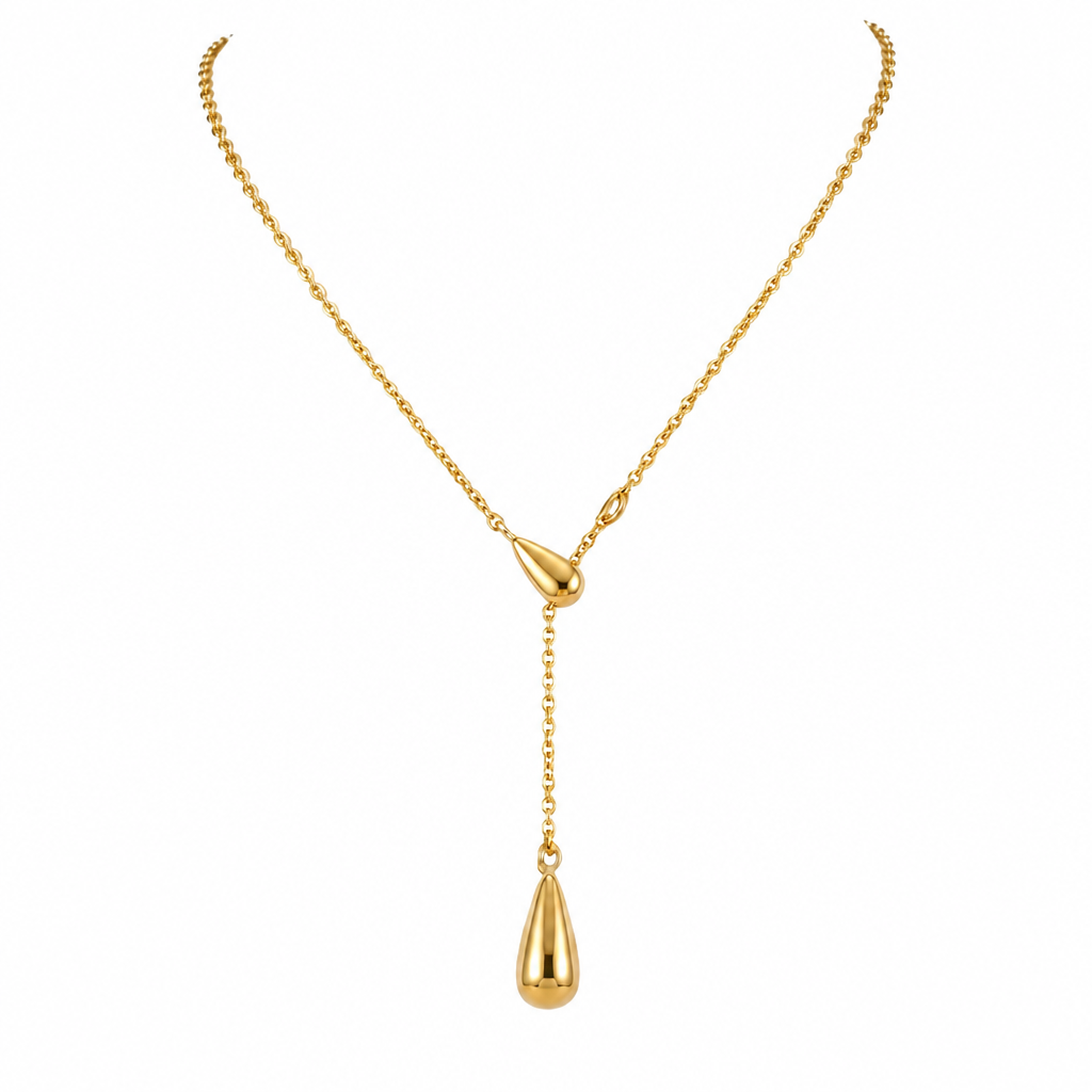 COLLAR DE ACERO GOTAS