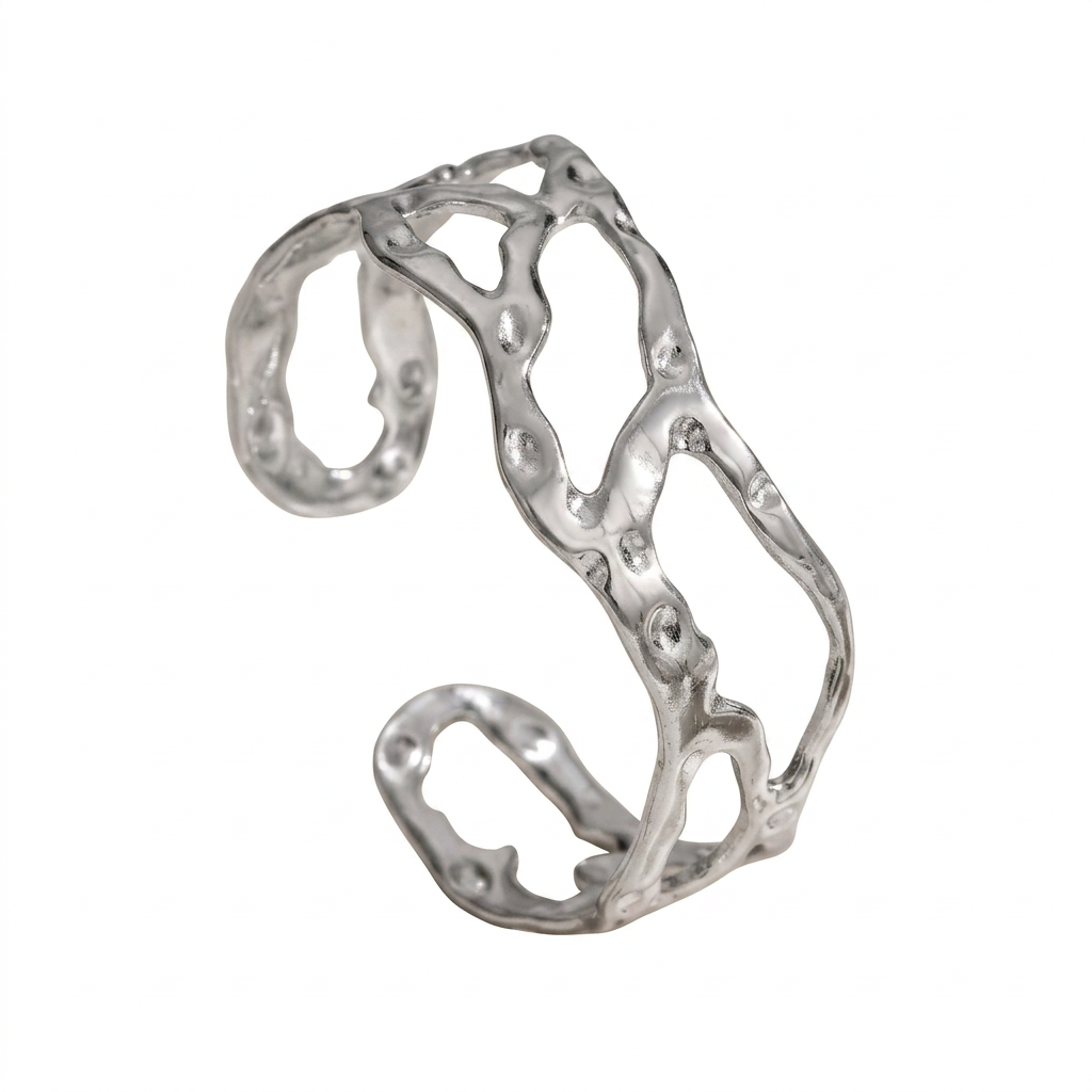 PULSERA DE ACERO CUFF CORAL