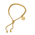 PULSERA DE ACERO BOLITAS CON MEDALLA LM