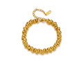 PULSERA DE ACERO DORADO ARACOS ENTRELAZADOS
