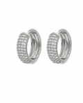 PENDIENTES DE ACERO AROS PAVÉ CIRCONITAS