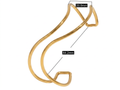 PULSERA DE ACERO DORADO CUFF ONDULADA