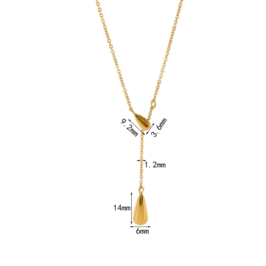 COLLAR DE ACERO GOTAS