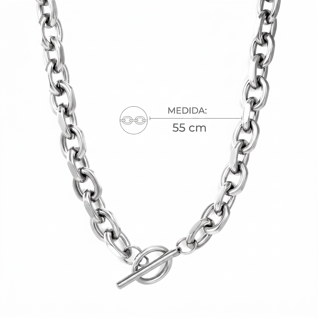 COLLAR DE ACERO CADENA GRUESA