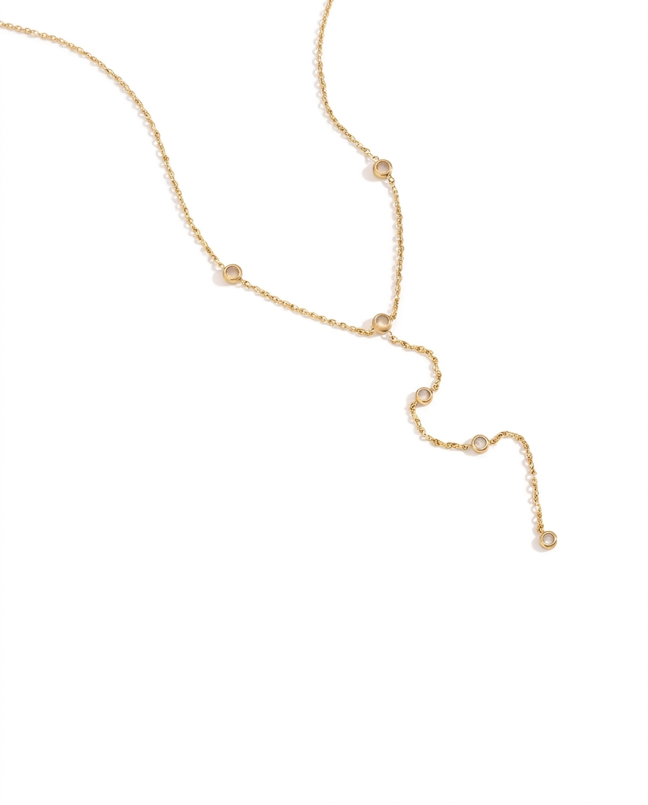 COLLAR DE ACERO PERLAS FLOTANTES