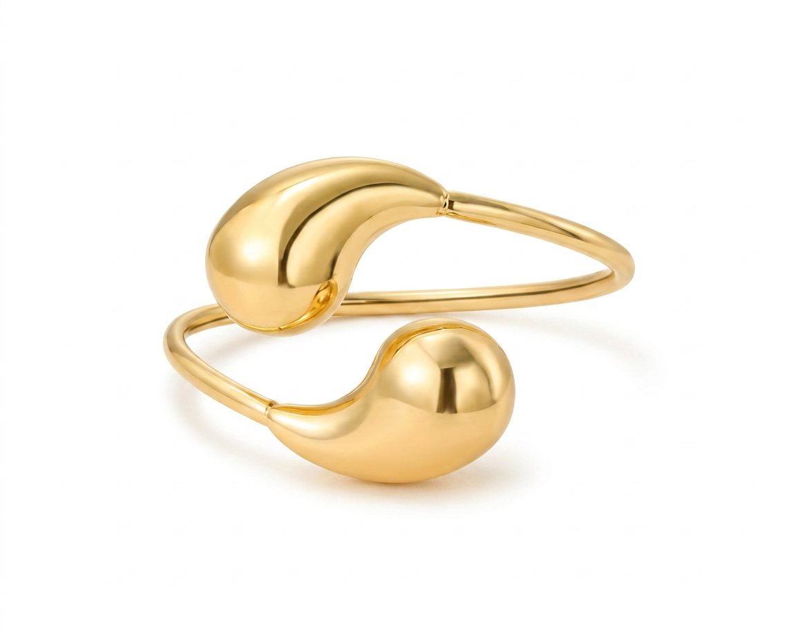 PULSERA DE ACERO DOBLE GOTA
